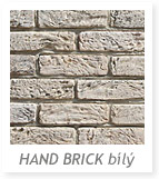 Umelý kameň HAND BRICK bílý